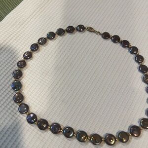 14K FIC Black Keshi Pearl Choker Necklace